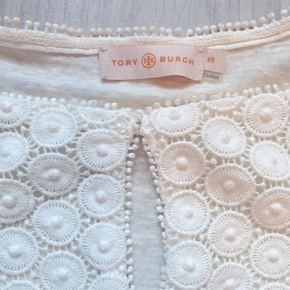 Tory Burch Cream Lace Blouse - Picture 4 of 8